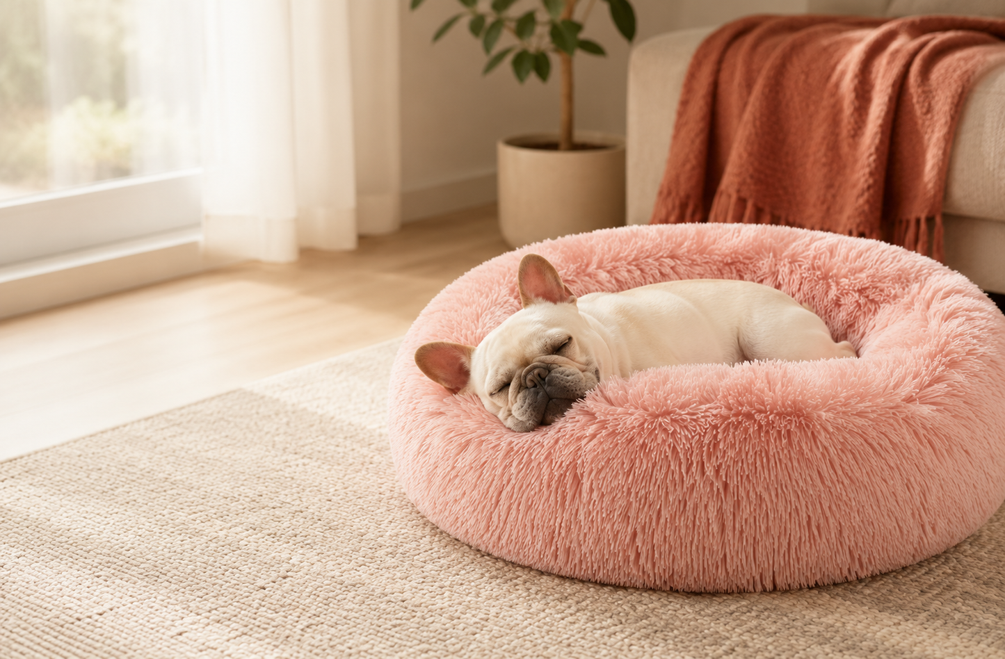Fuwa Plush Calming Pet Bed